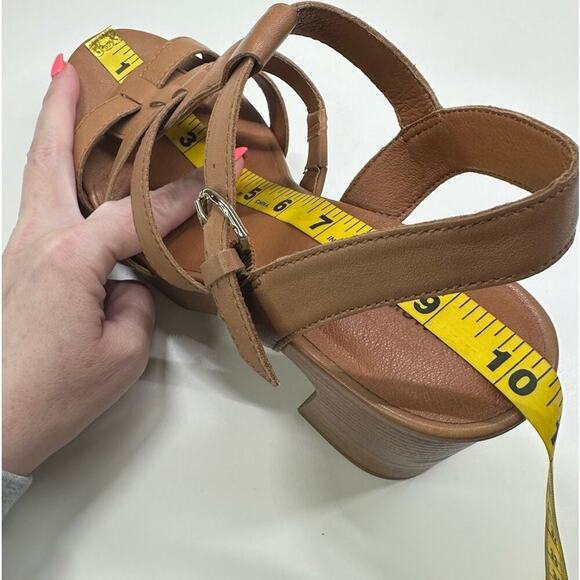 NWOB | Lucky Brand | Imana Fisherman Platform Heel Sandal | Tan | Size 8.5 - Picture 8 of 15